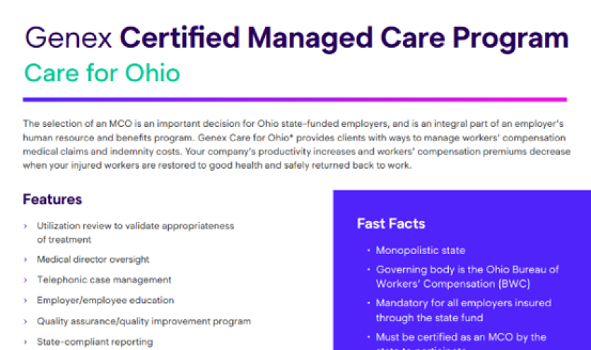 Genex Care for Ohio